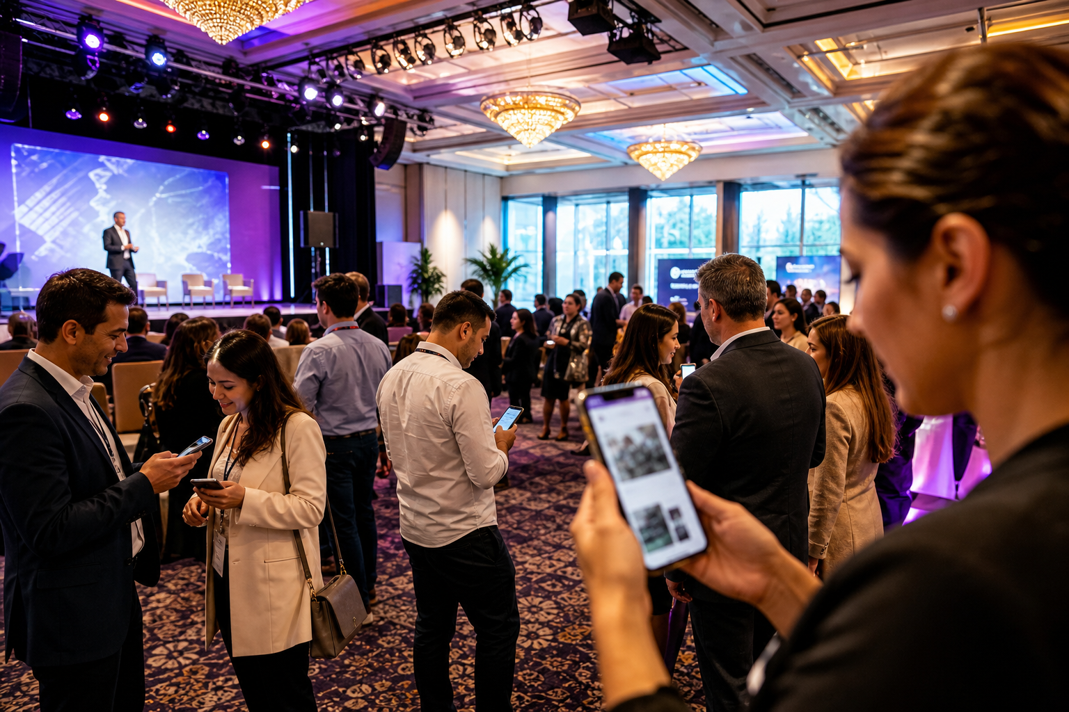 Event management application with event discovery registration ticketing scheduling attendee management networking payments notifications and real-time event updates