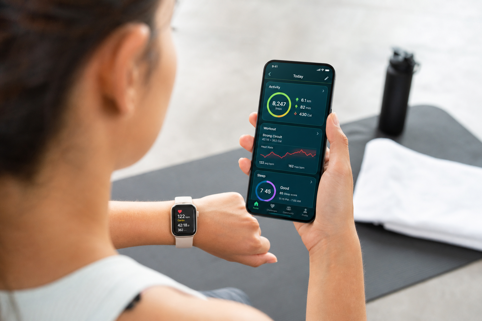 Fitbit Inspired Fitness Tracking App fitness application preview