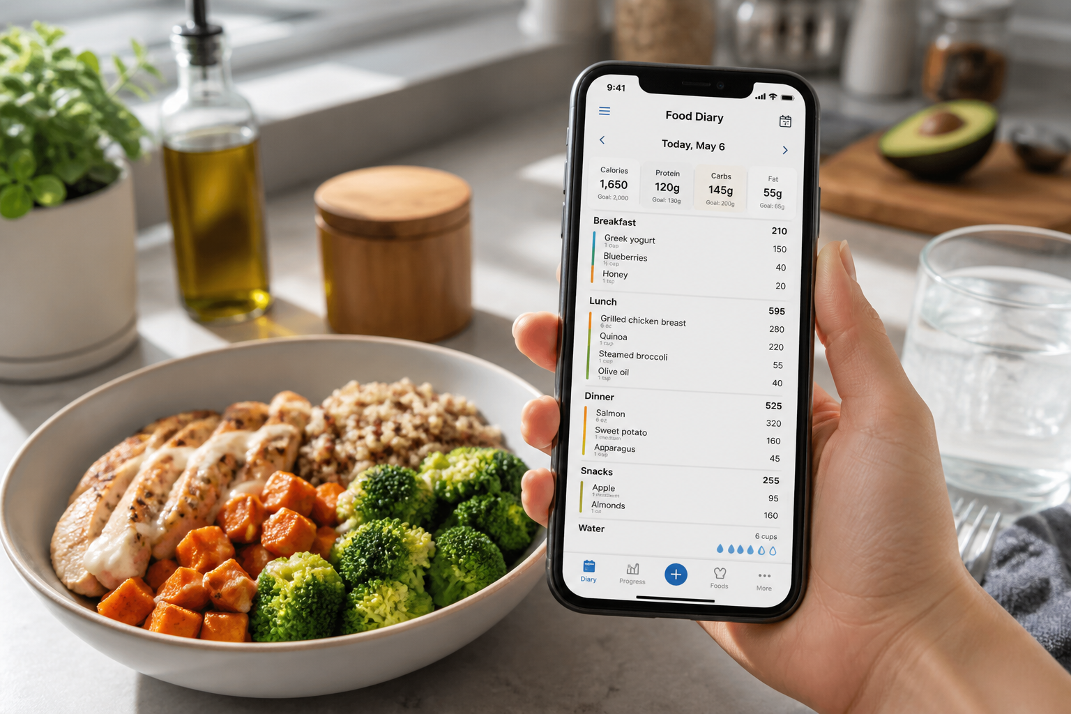 MyFitnessPal Inspired Fitness And Nutrition App fitness application preview