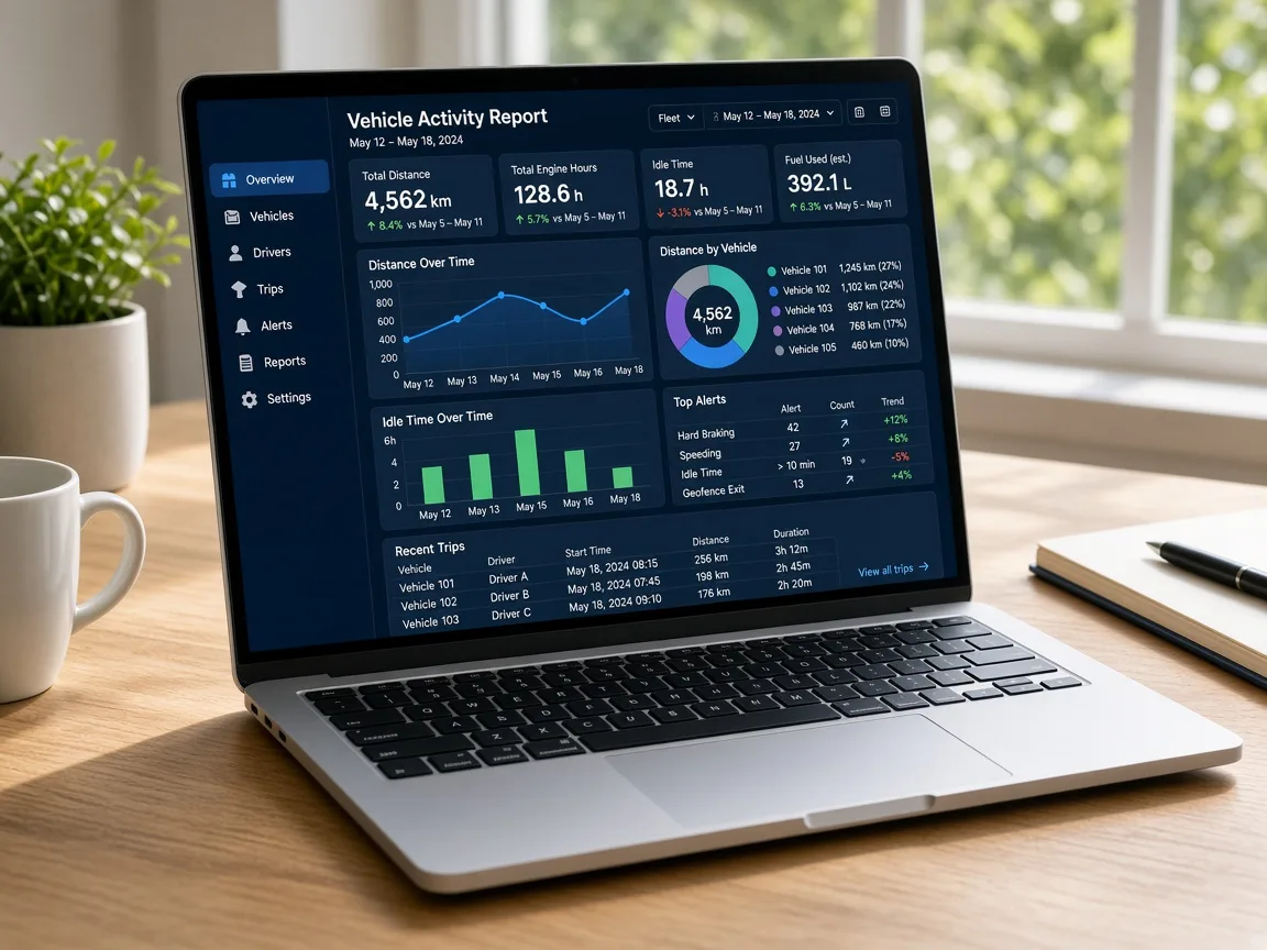 Geotab Inspired Fleet Platform fleet management app preview