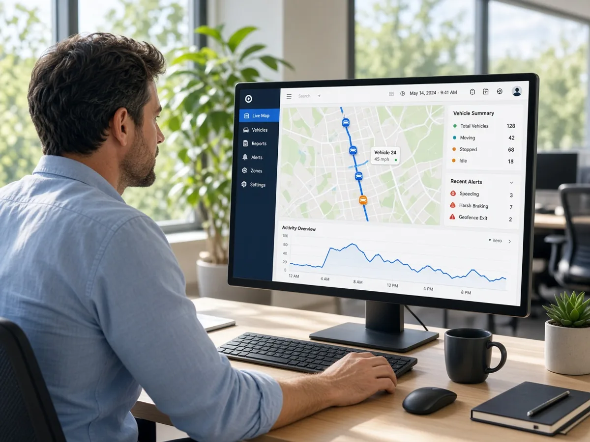 Geotab Inspired Fleet Platform GPS tracking app preview