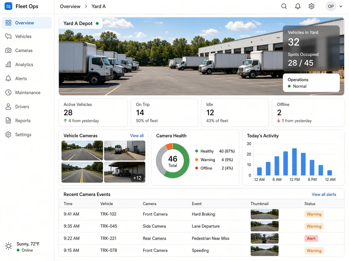 Samsara Inspired Fleet App GPS tracking app preview