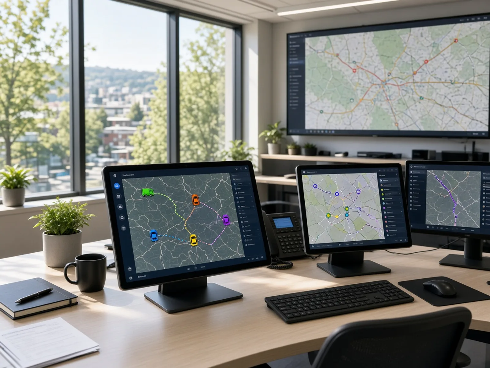 GPS tracking platform showing vehicles, drivers, routes, live locations, geofencing, alerts, and operational analytics