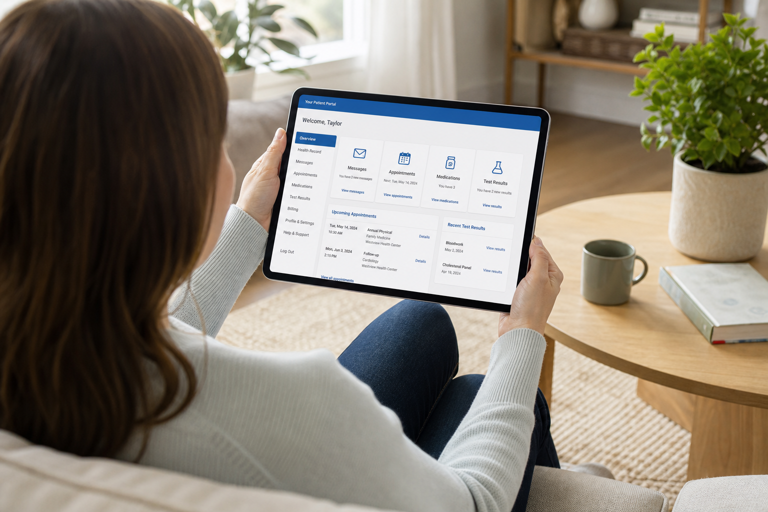 MyChart inspired healthcare app preview