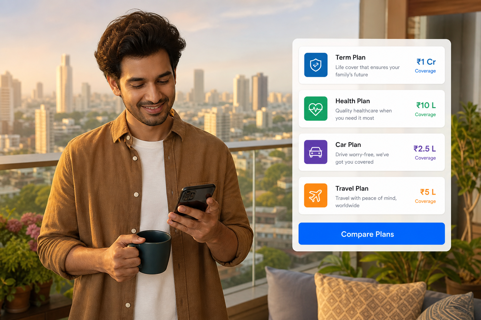 PolicyBazaar Inspired Insurance Marketplace insurance app preview
