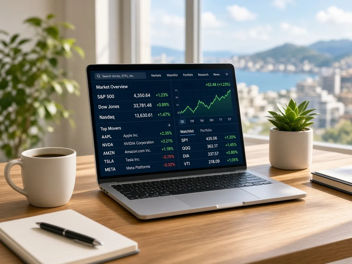 E Trade Inspired Investment Platform investment management software app preview
