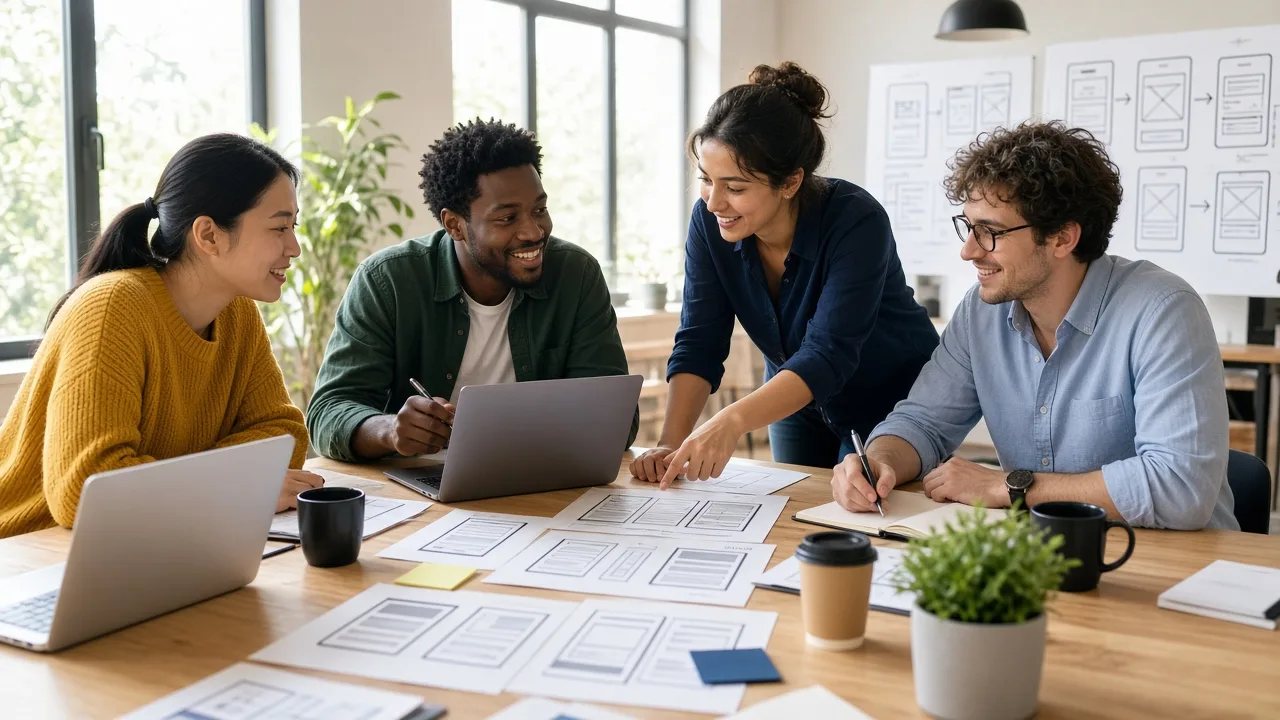 Job portal app development team planning job discovery candidate profiles resumes applications recruiter tools interviews messaging job alerts payments analytics and administration