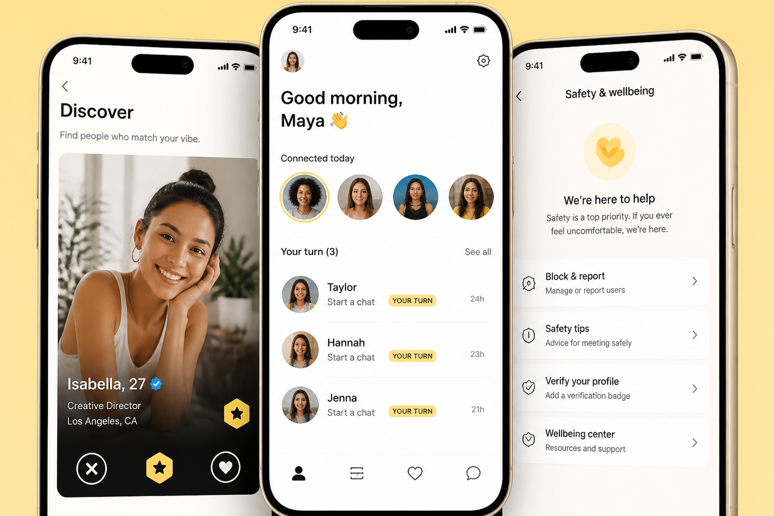 Bumble inspired driver app preview