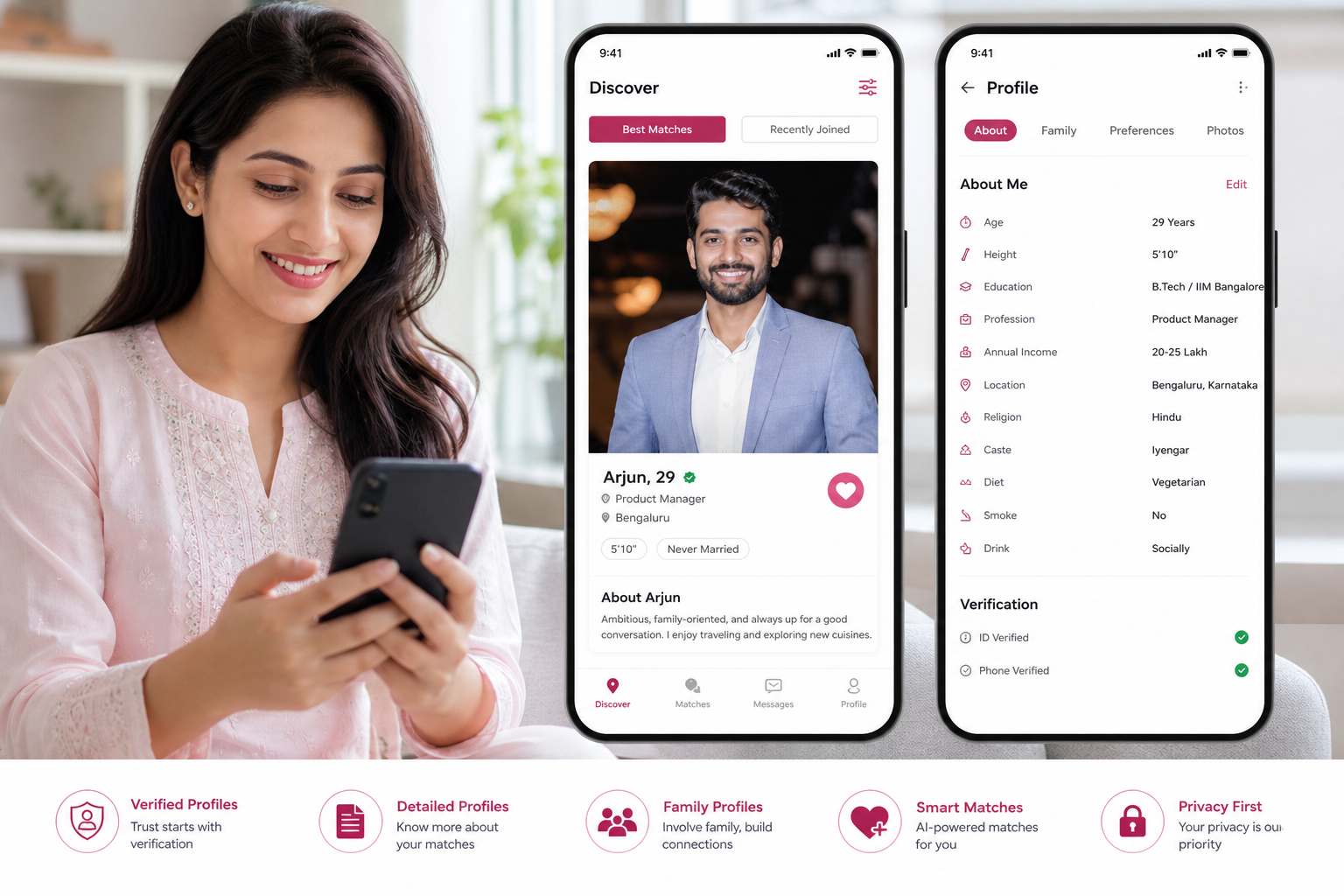Shaadi.com inspired driver app preview