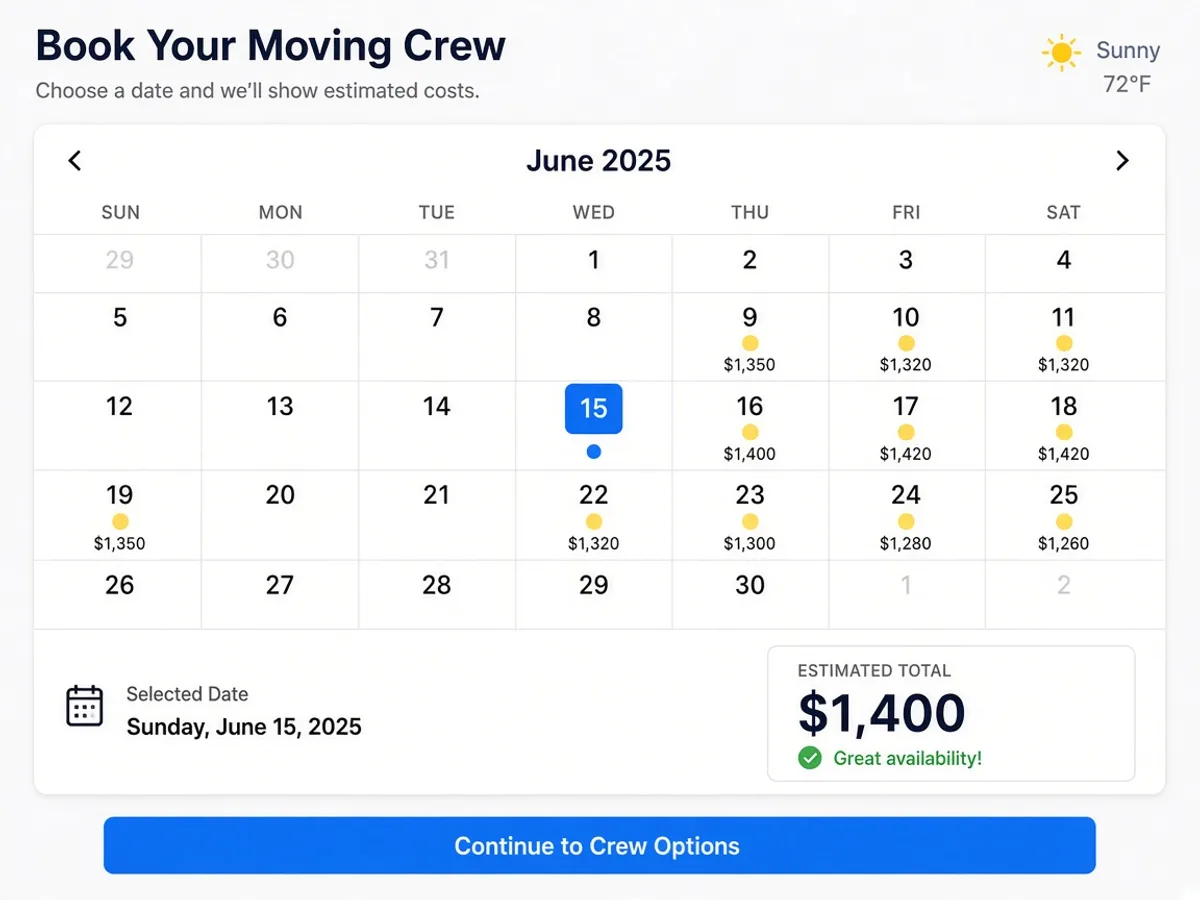 Bellhop Inspired Moving App packers and movers app preview