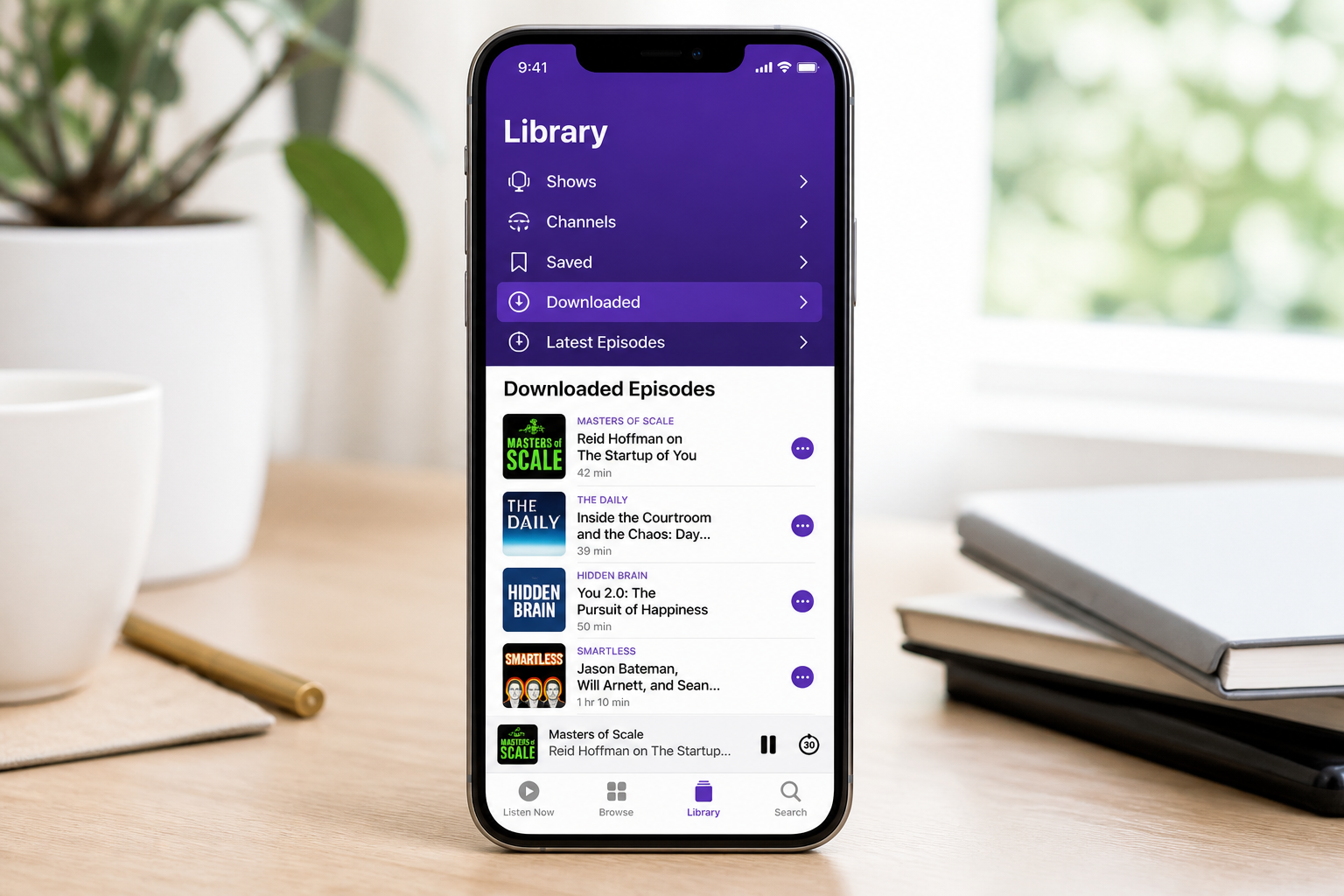 Apple Podcasts inspired driver app preview