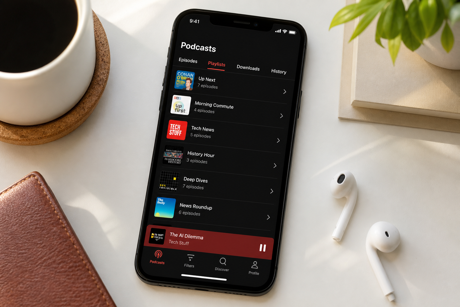 Pocket Casts inspired driver app preview