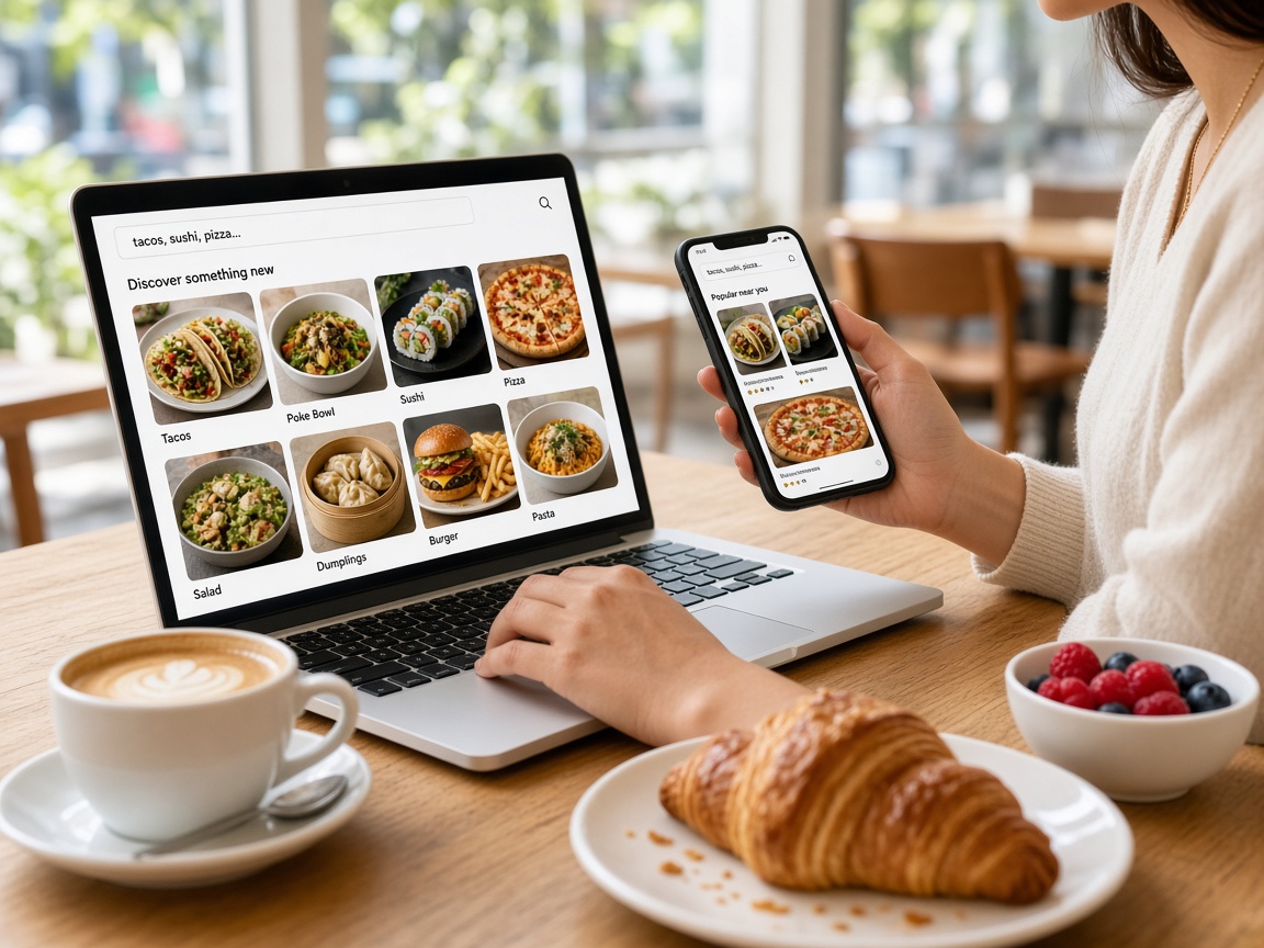 Grubhub inspired restaurant app preview