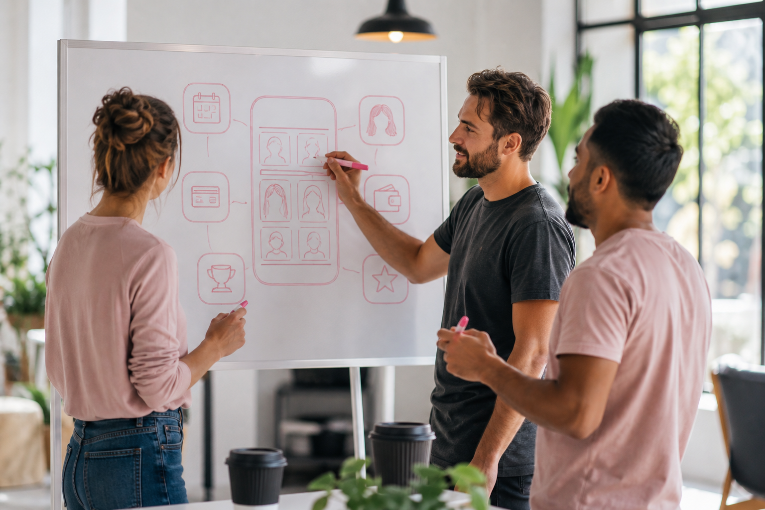 Salon app development team planning salon discovery services stylist selection appointments payments memberships loyalty offers reviews notifications analytics and administration