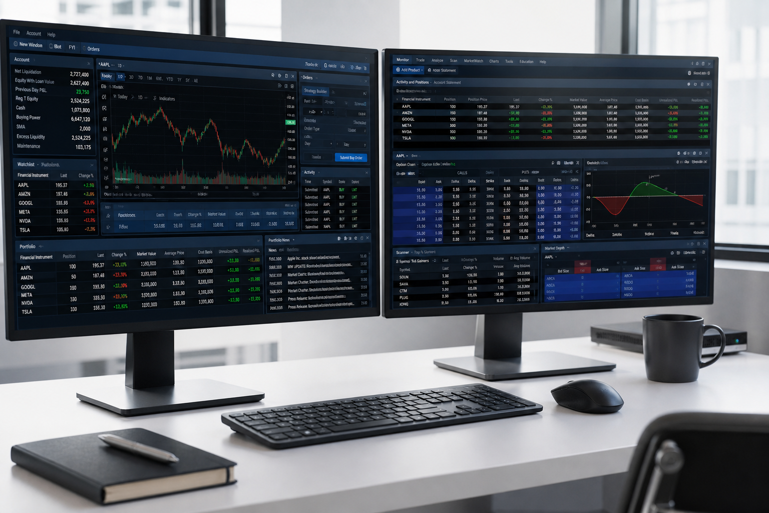 Interactive Brokers inspired driver app preview