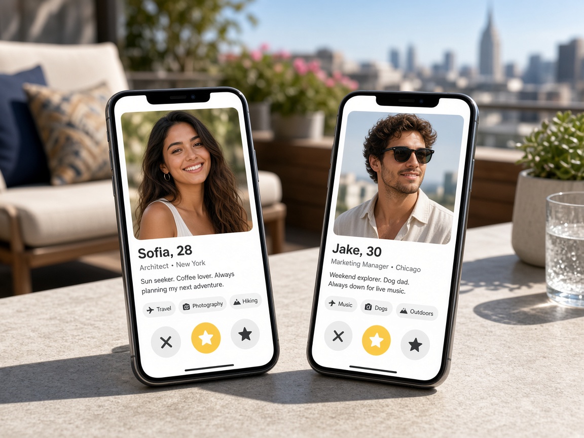 Tinder inspired dating app preview