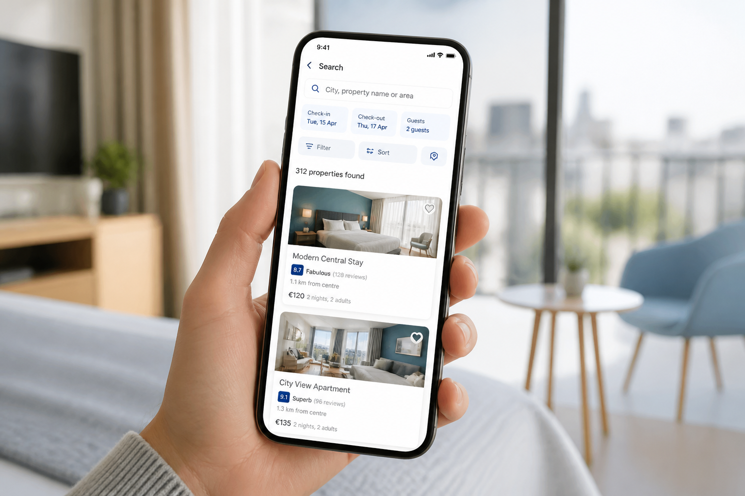 Booking.com inspired driver app preview