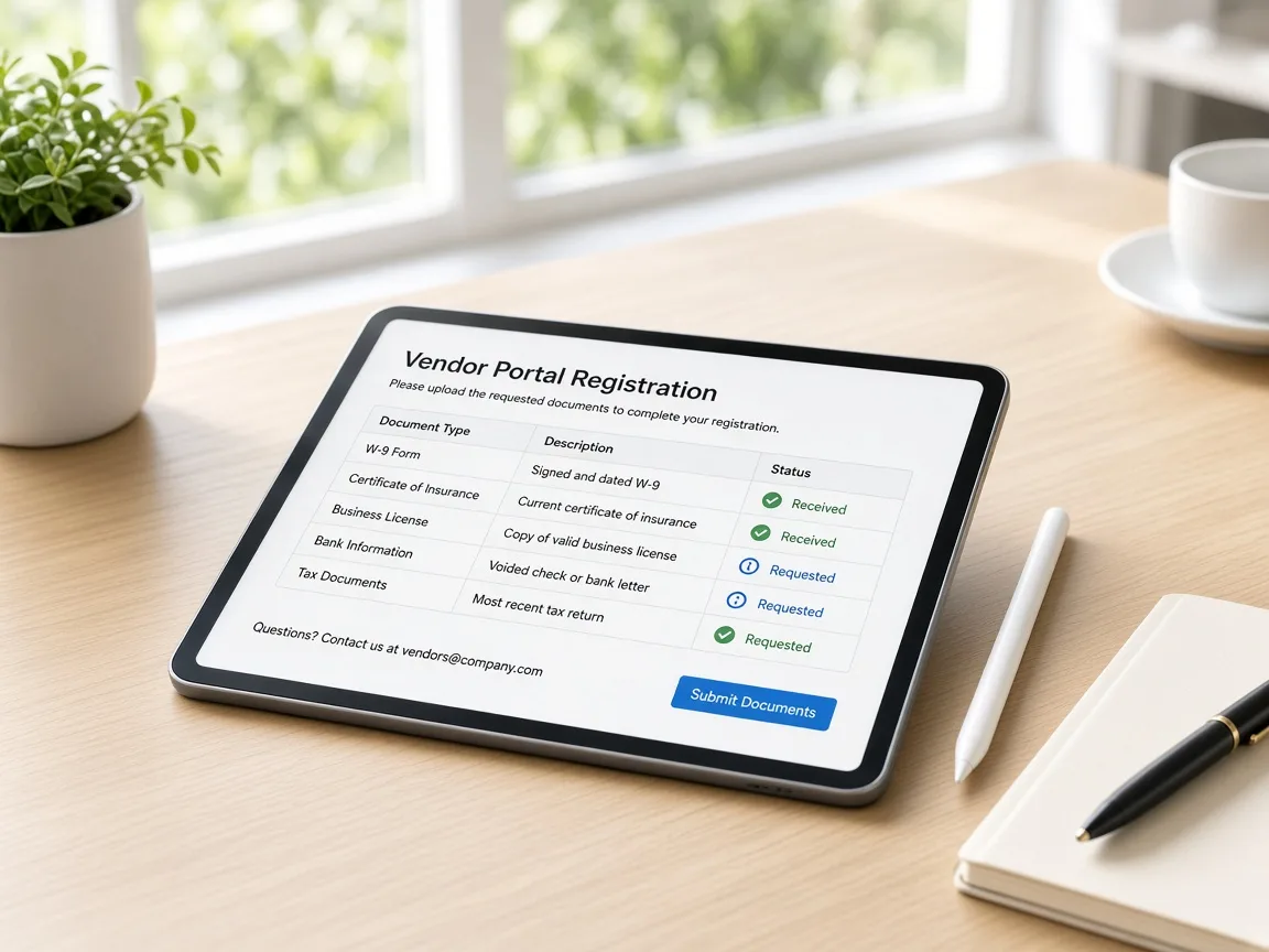 Custom Vendor Portal vendor management software preview