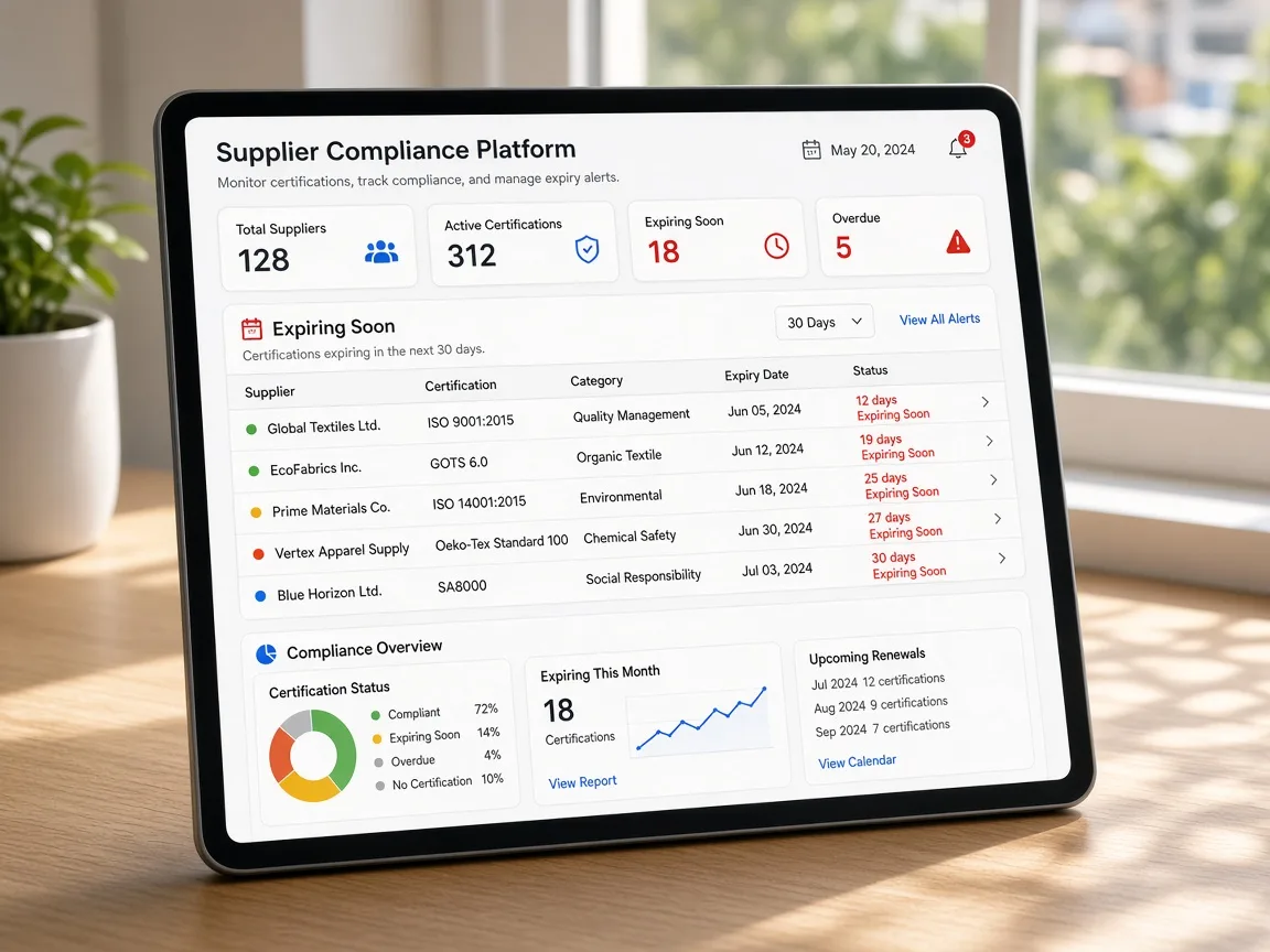 Supplier Compliance Platform vendor management software preview