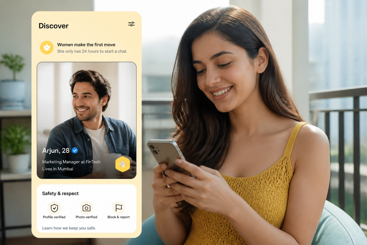 Bumble inspired driver app preview