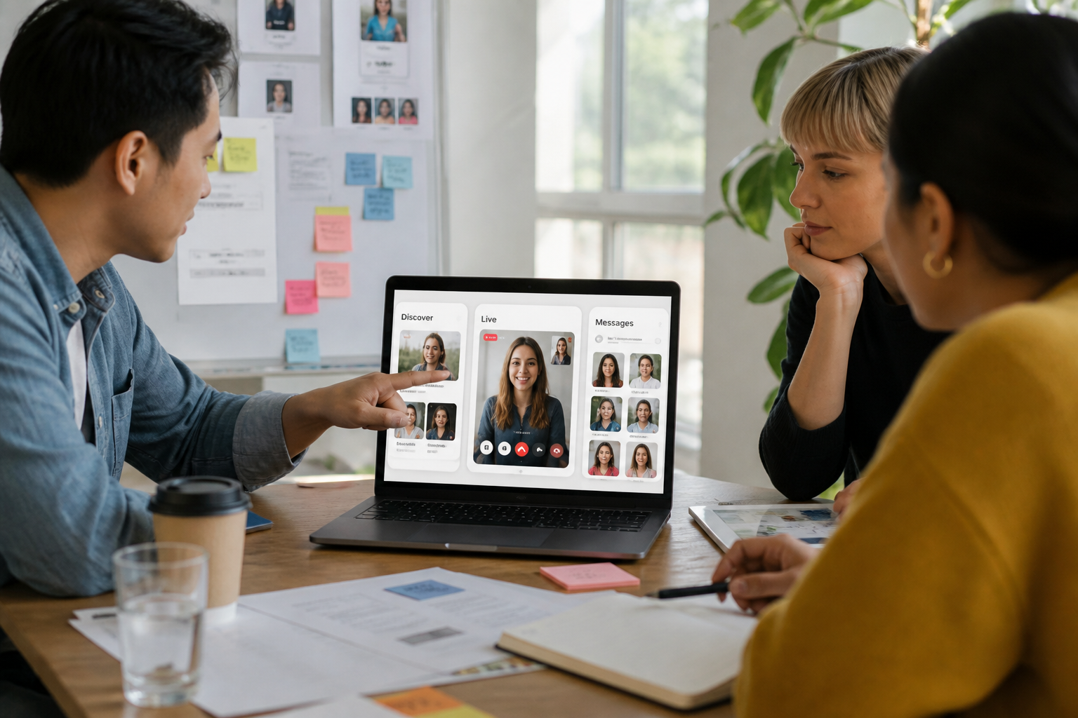 Video dating app development team planning video profiles live video discovery personalized matching chat verification subscriptions analytics AI privacy and administration
