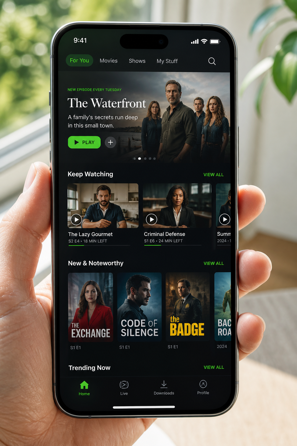 Hulu inspired video streaming app preview