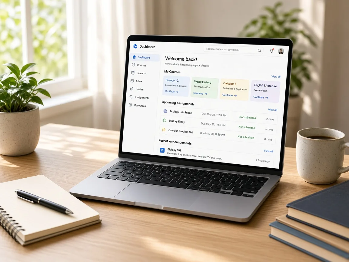 Canvas Inspired Learning Platform virtual classroom software app preview