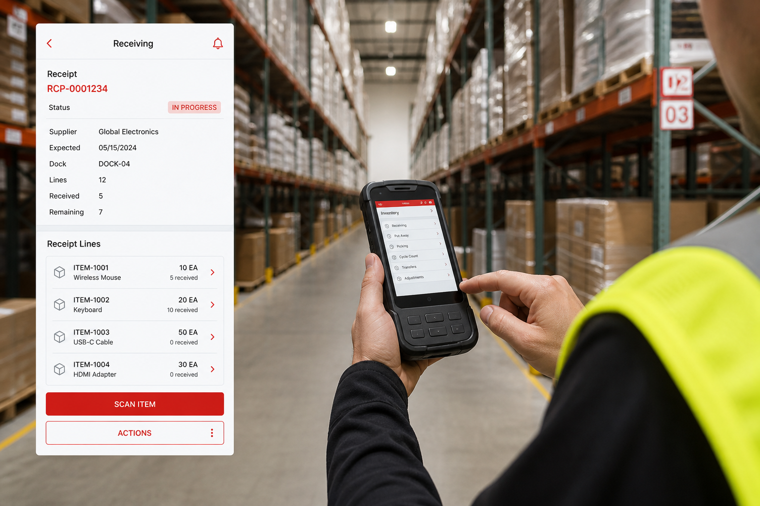 Oracle Warehouse Management inspired driver app preview