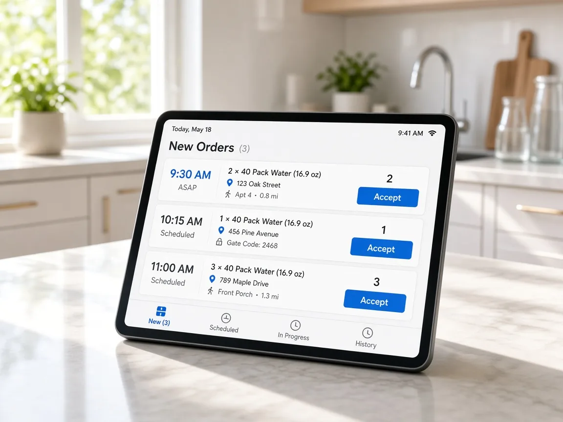 DoorDash Inspired Water Delivery App water delivery app preview