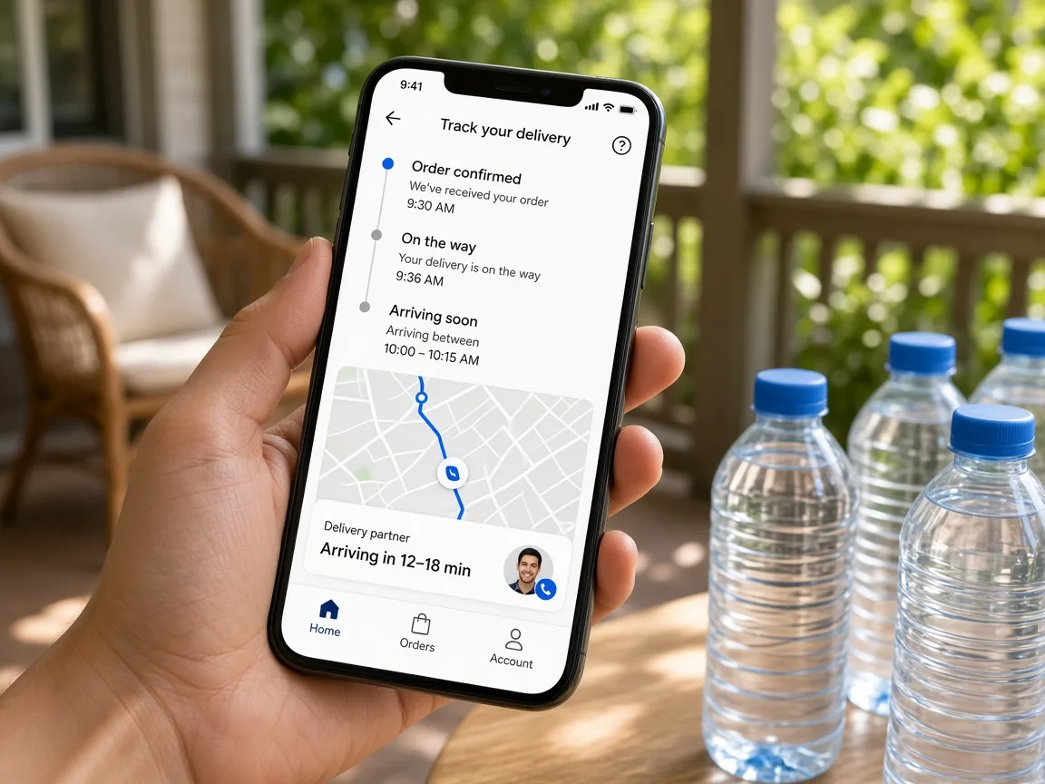 Uber Inspired Water Delivery App water delivery app preview