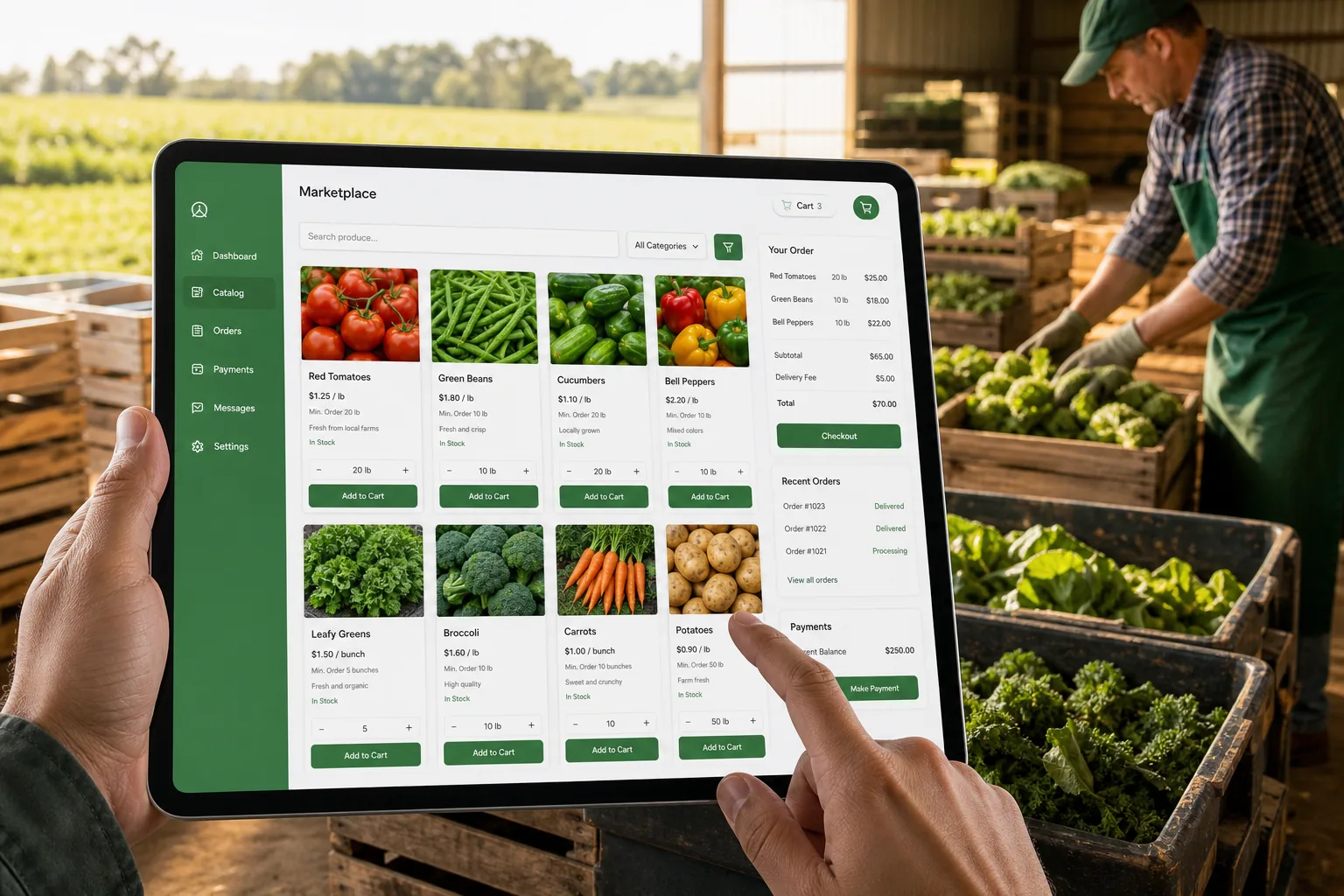 Marketplace inspired last mile delivery app preview