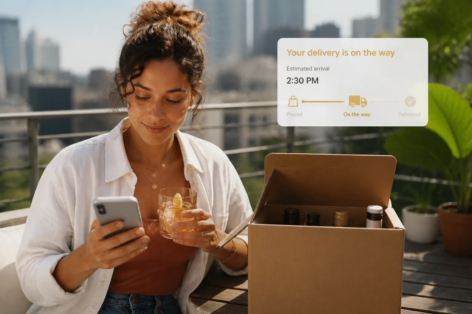 Saucey inspired last mile delivery app preview
