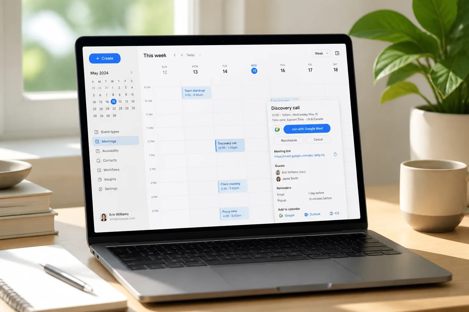 Calendly inspired last mile delivery app preview