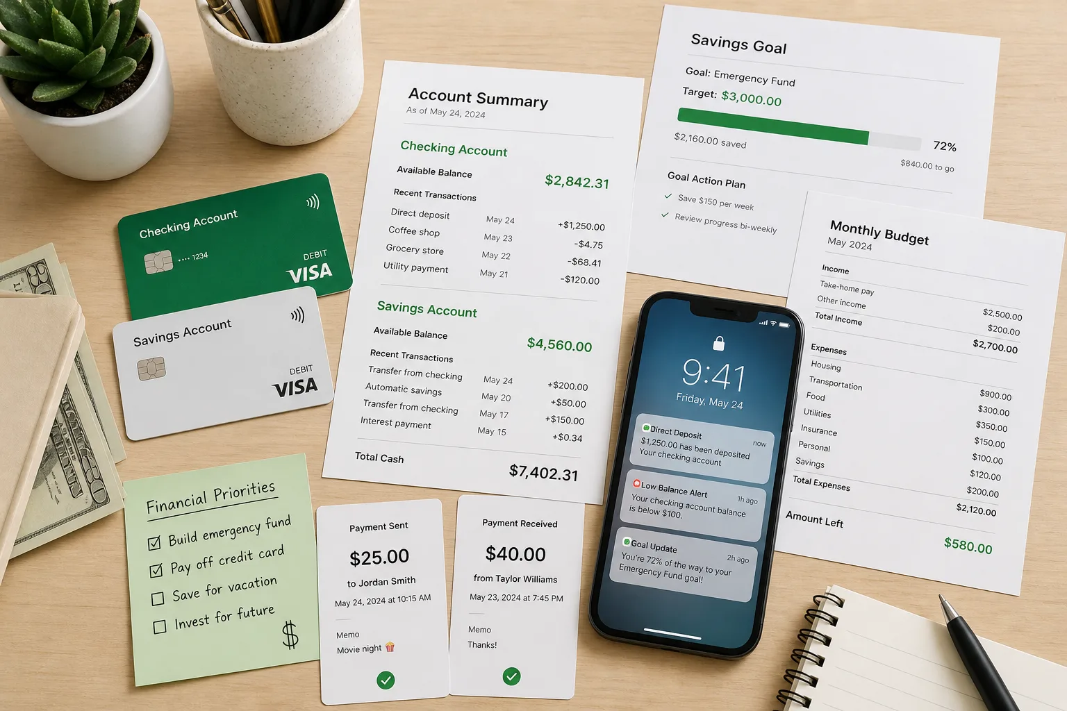 Apps Like Chime inspired banking app software preview