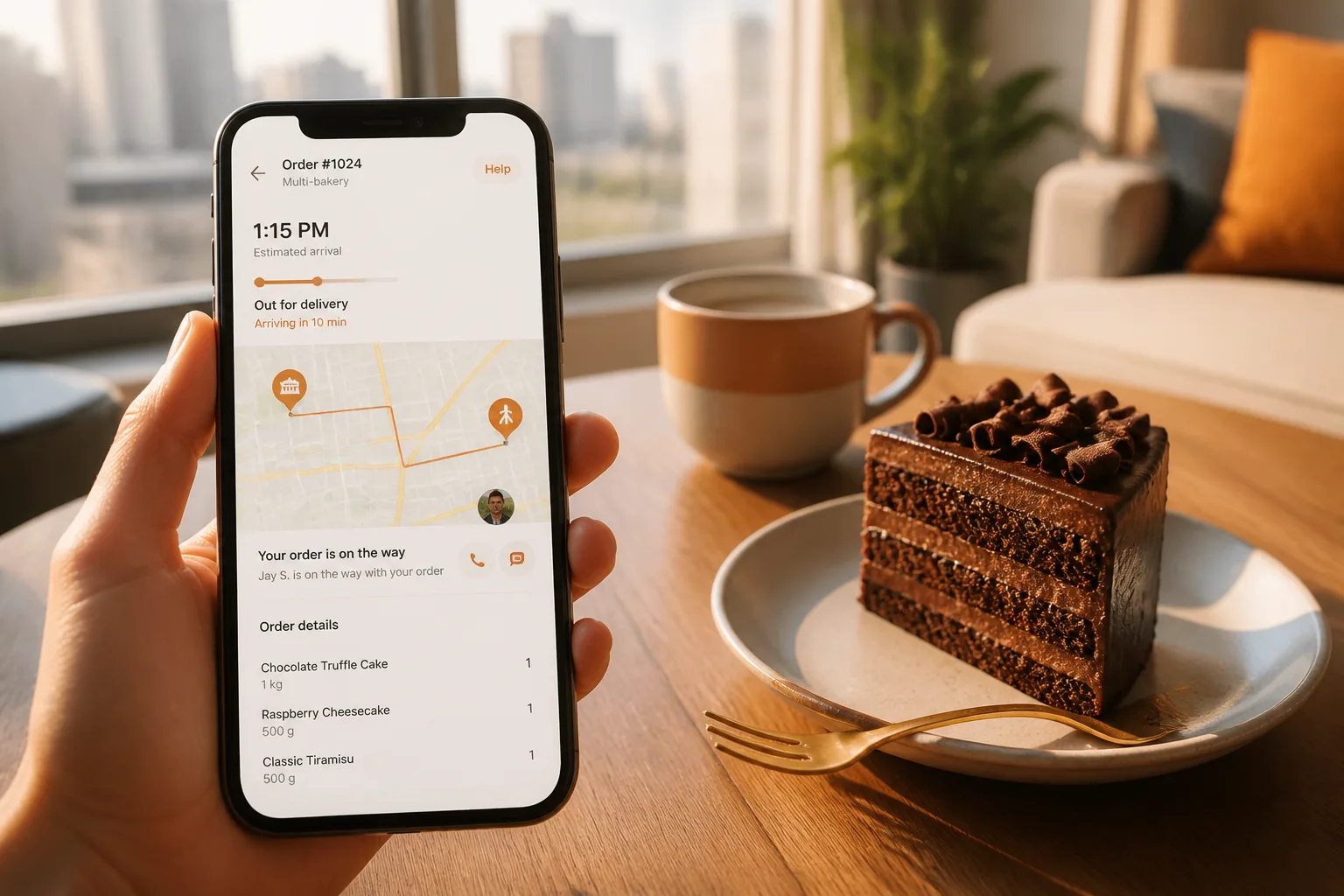 Uber Eats inspired last mile delivery app preview