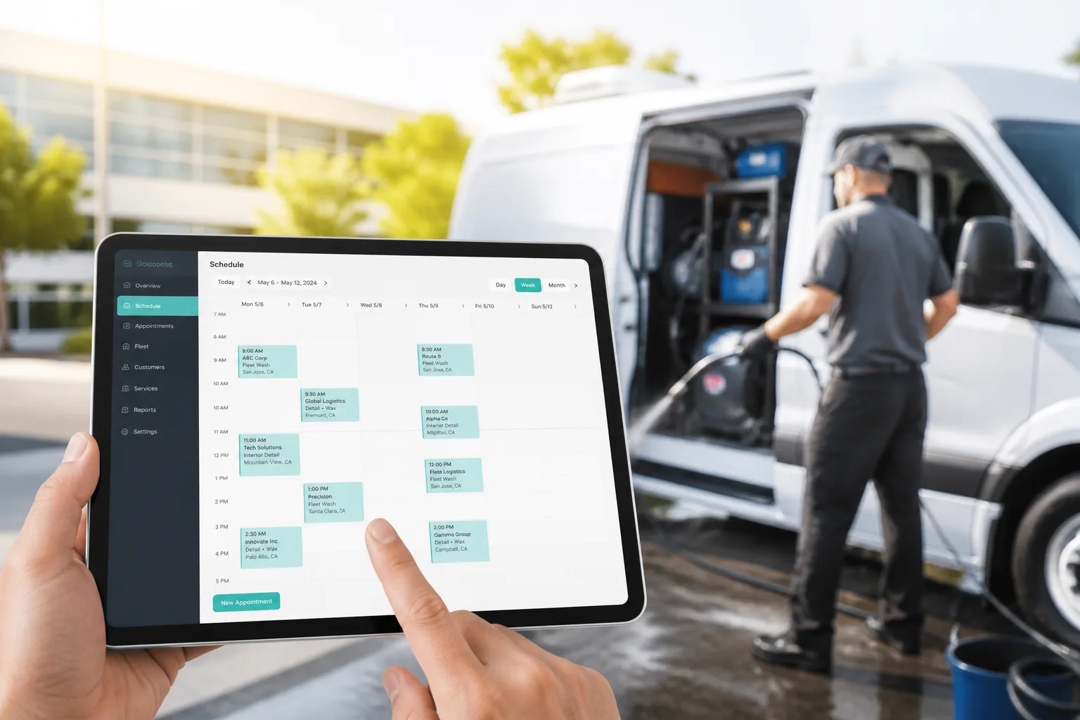 MobileWash inspired last mile delivery app preview