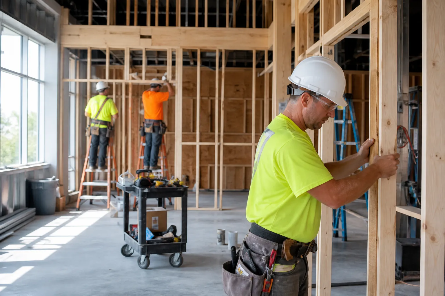Commercial Carpentry Platform inspired carpenter app preview