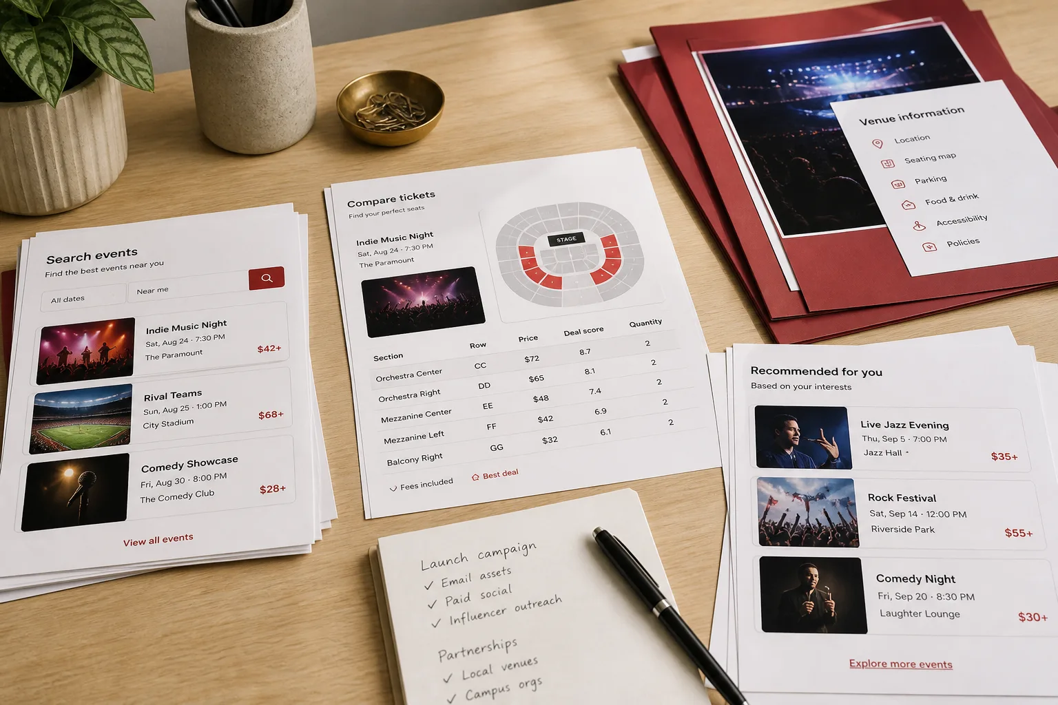 Apps Like SeatGeek inspired concert booking app software preview