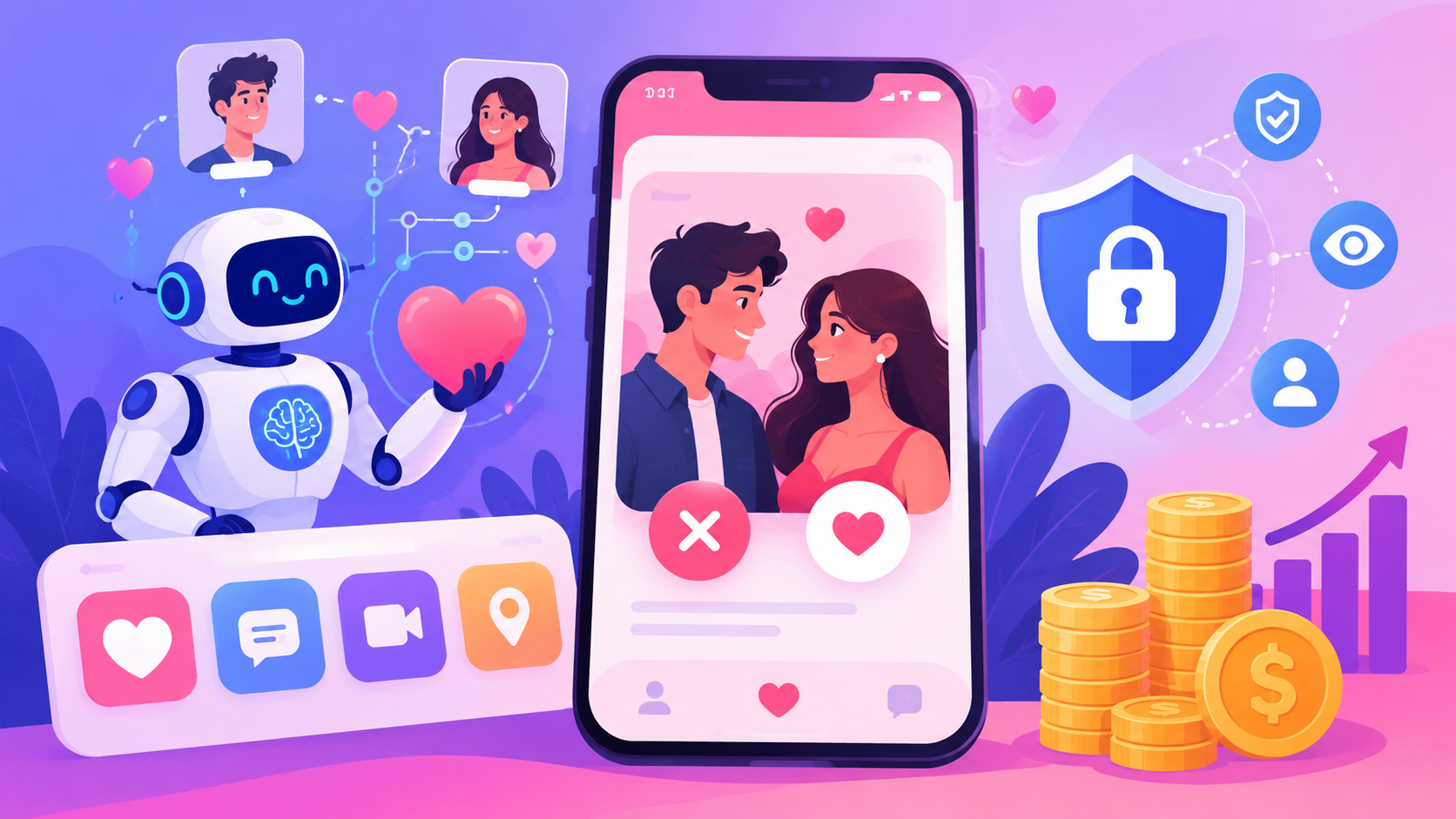 AI Dating App Development: Smart Matchmaking, User Safety and Verification Features