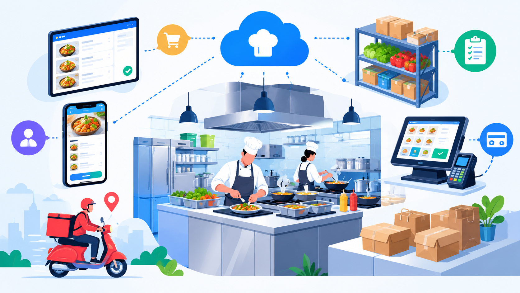 Cloud Kitchen Software Development Guide: Orders, Inventory, POS & Delivery Automation