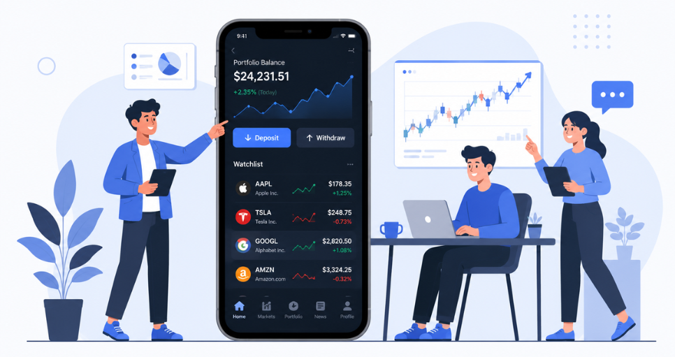 Stock Trading App Development: Features, Cost & Business Benefits
