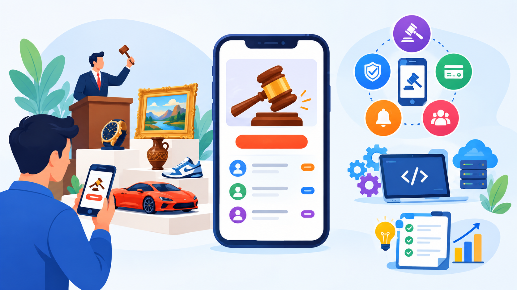 How Much Does It Cost to Build an Auction App? Features, Technology & Timeline