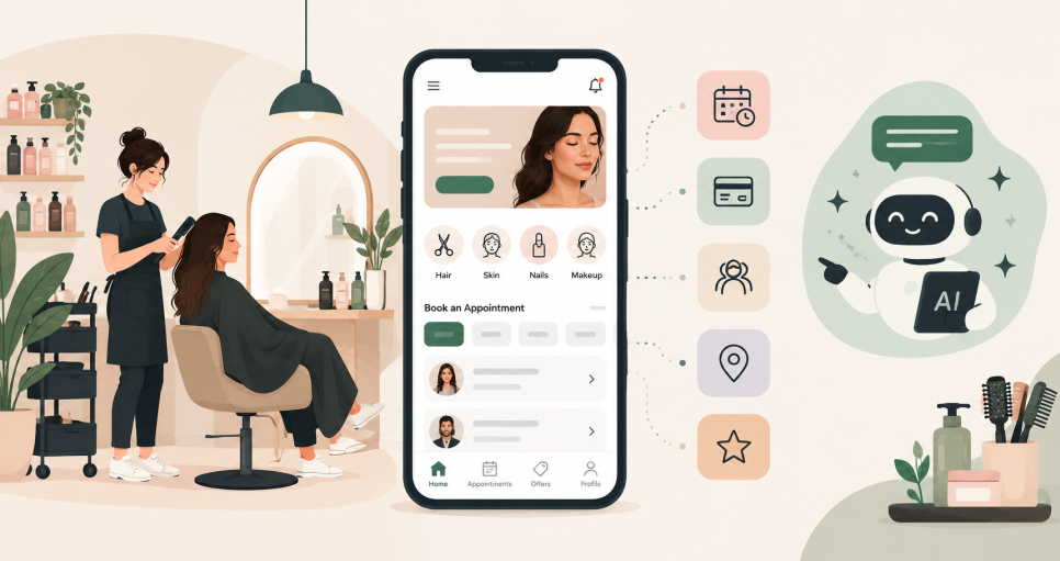 Salon App Development: Essential Features, AI Capabilities and Business Management Tools