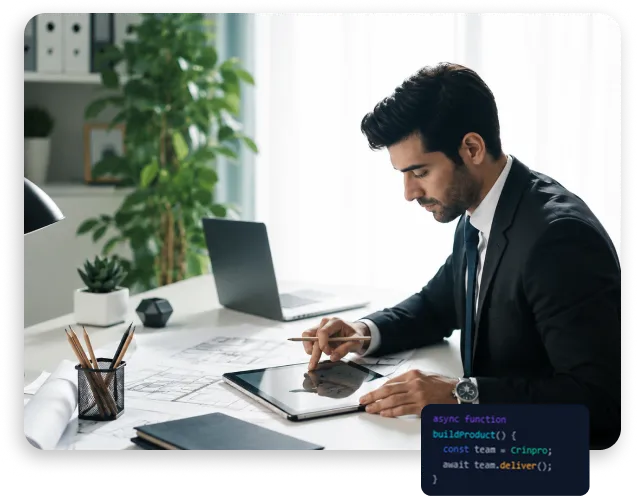 Team of AI engineers collaborating on coding tasks