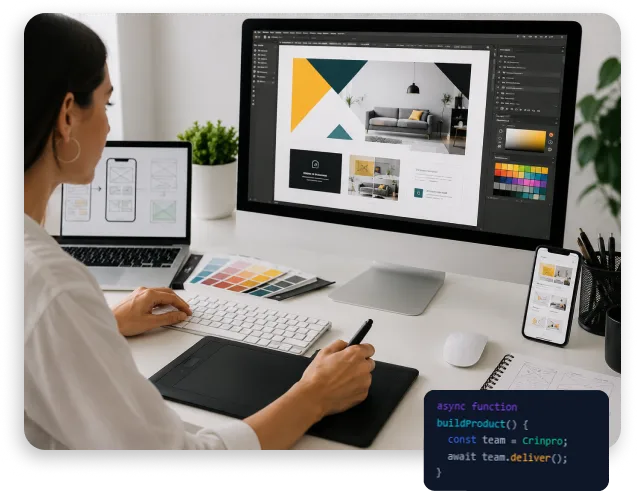 Team of AI engineers collaborating on coding tasks