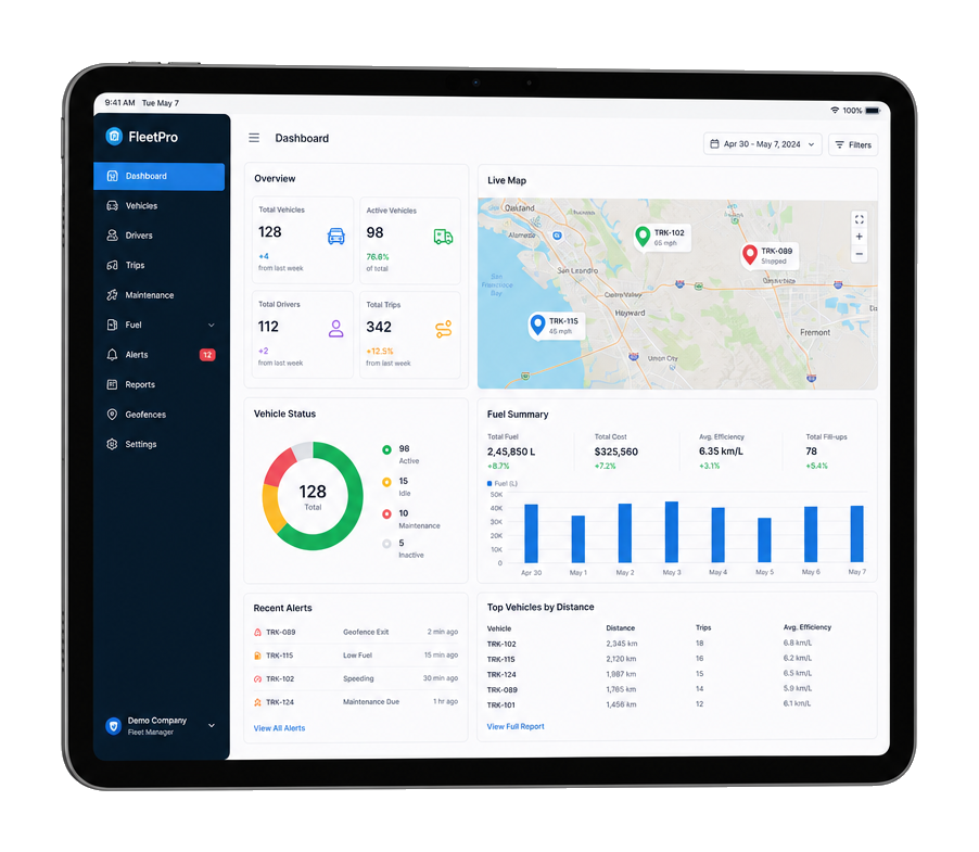 Fleet management clone app