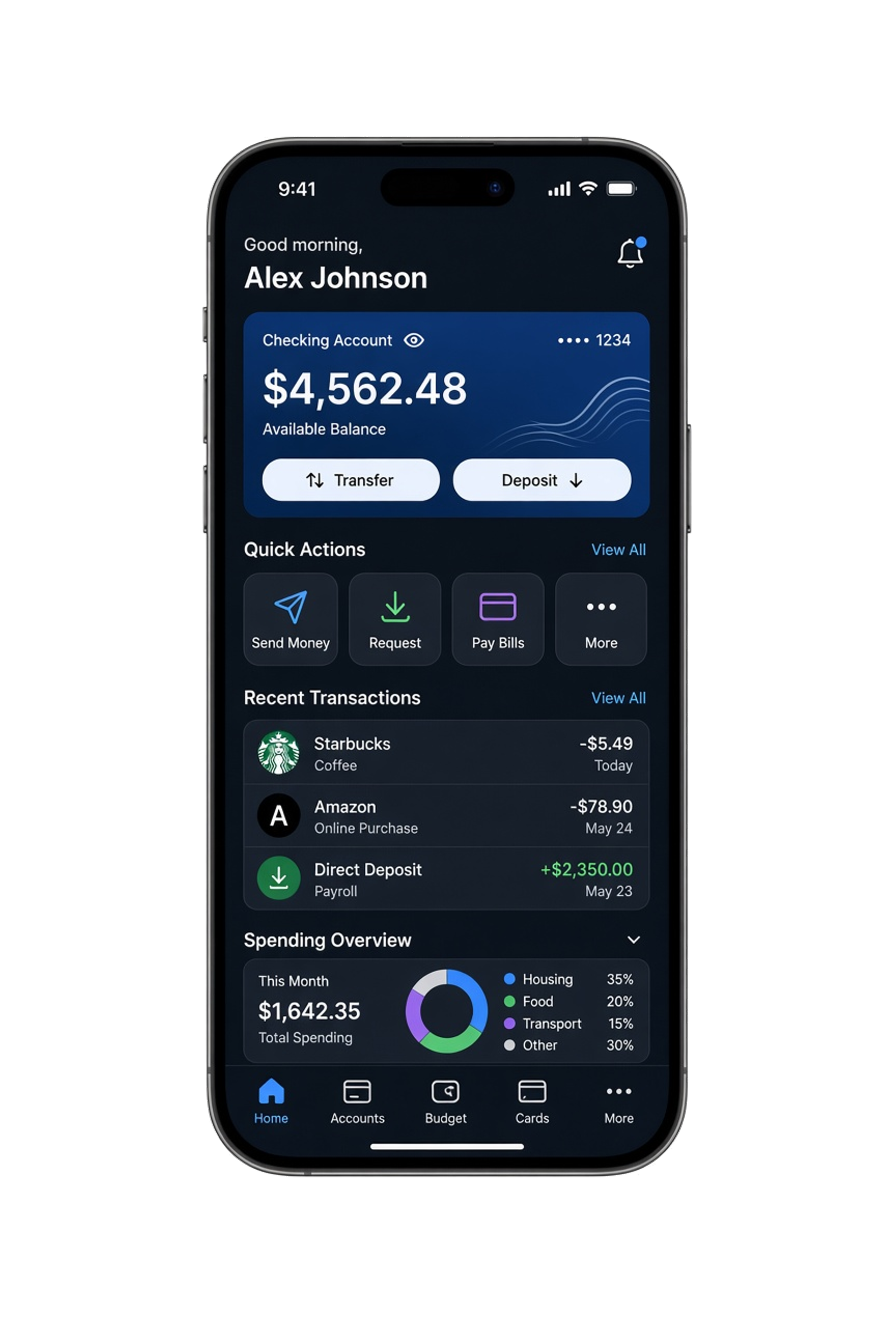 Backbase clone digital banking app