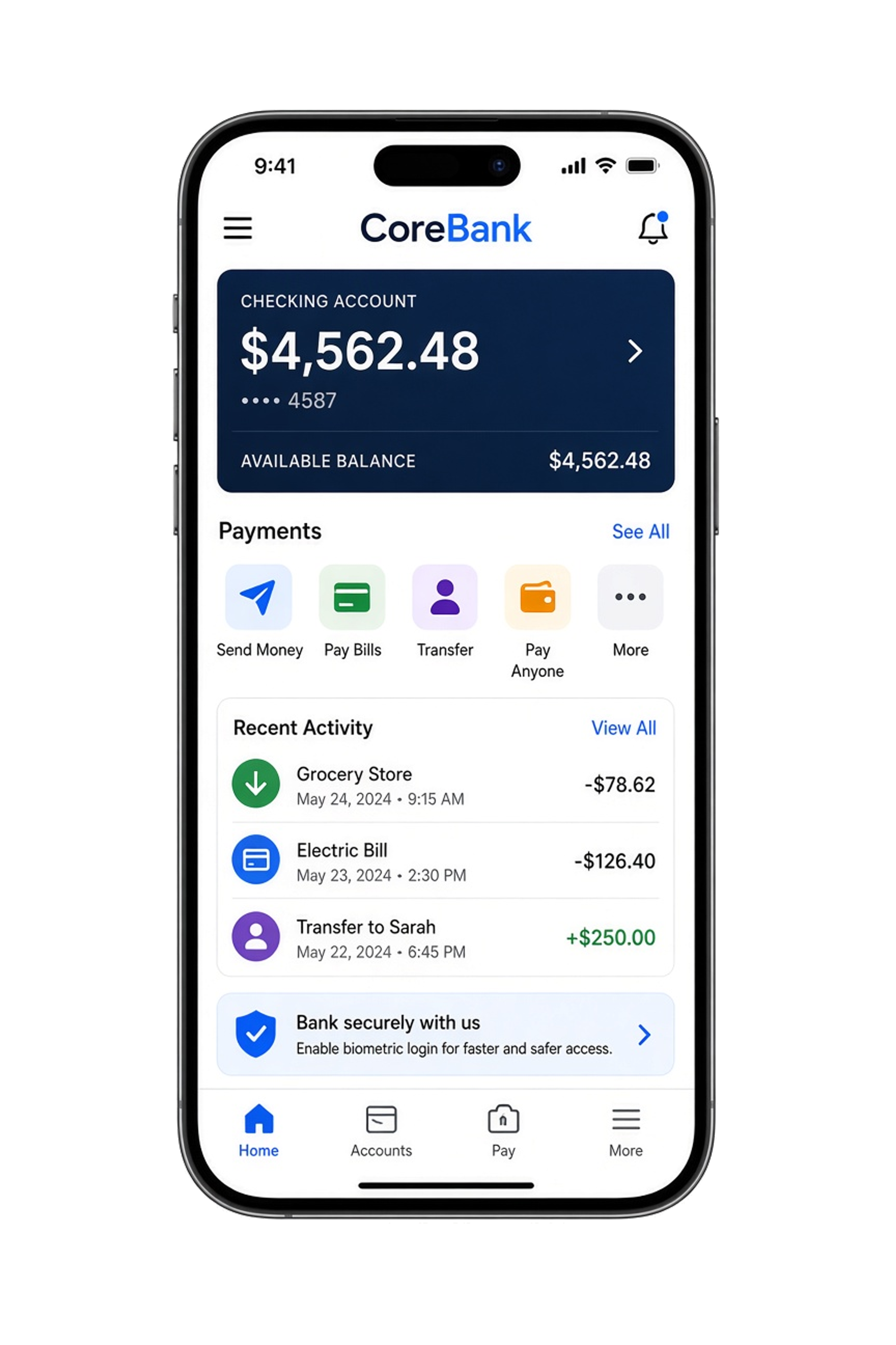 Finastra clone core banking app
