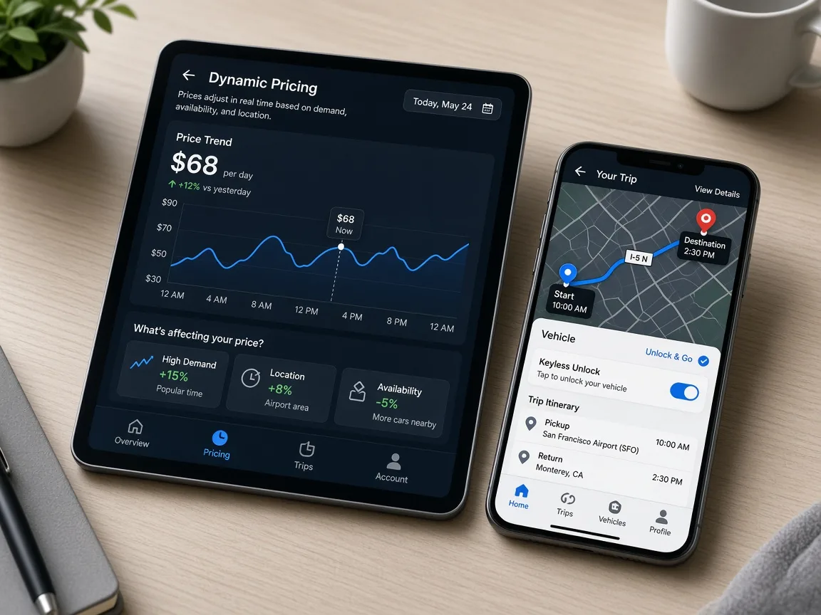 Advanced car rental app features