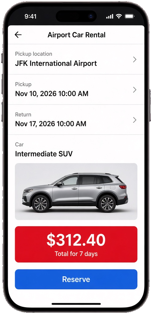 Avis clone car rental platform